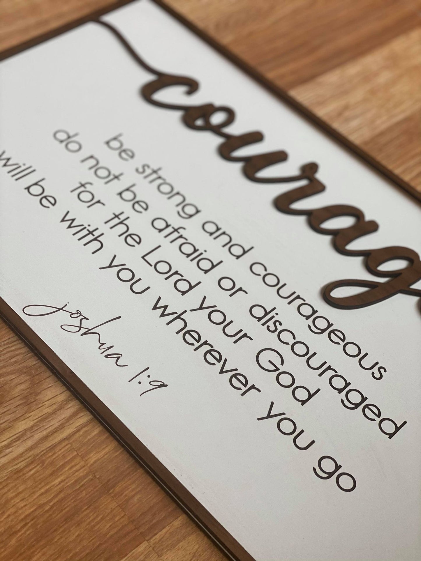 Layered Quotes: Courage Joshua 1:9 GLOWFORGE READY DIGITAL FILE