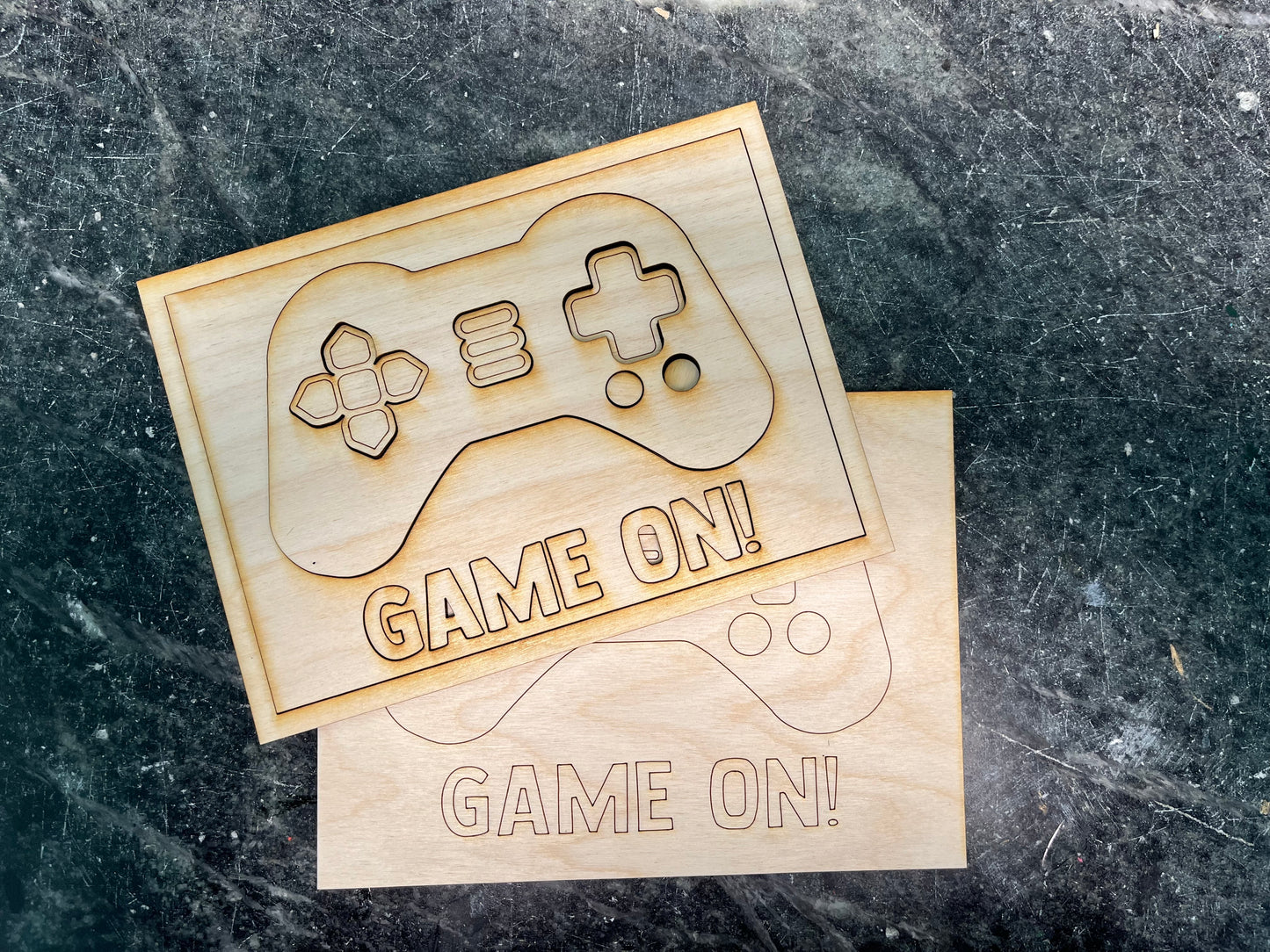 Set of 2 Video Gamer SVG DIY Kit Laser Ready File GLOWFORGE