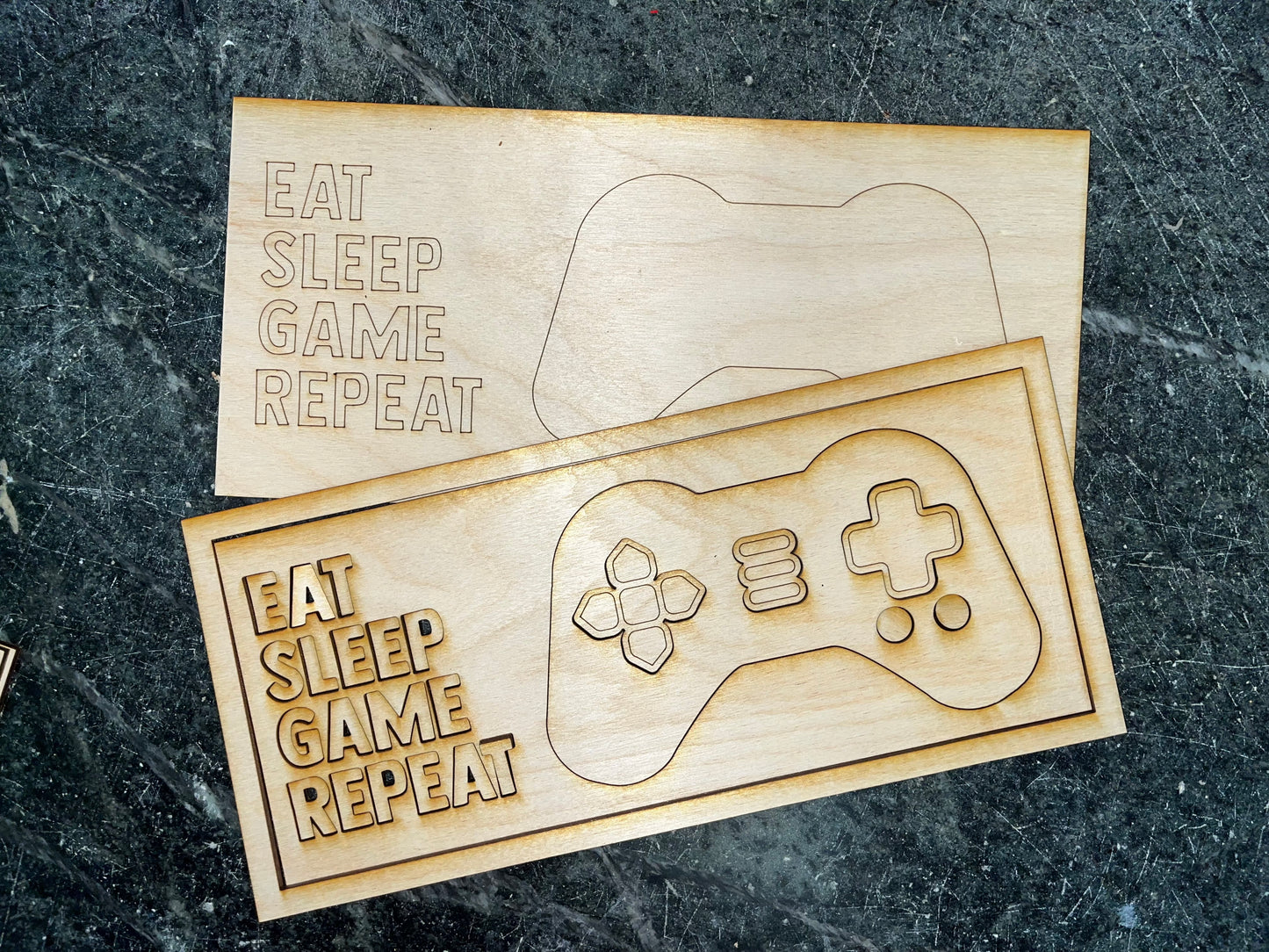 Set of 2 Video Gamer SVG DIY Kit Laser Ready File GLOWFORGE