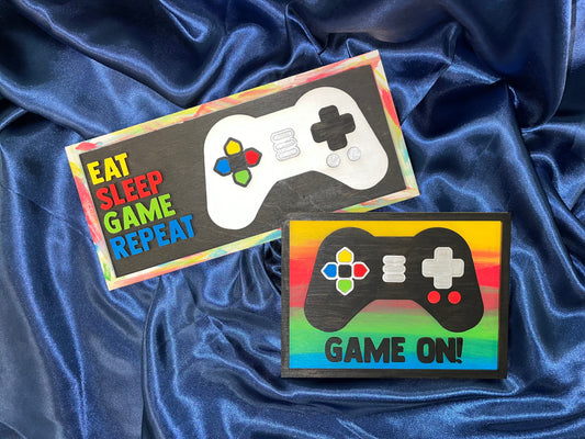 Set of 2 Video Gamer SVG DIY Kit Laser Ready File GLOWFORGE