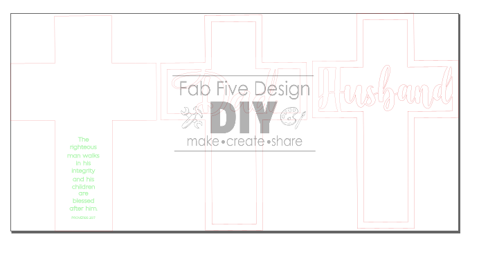 Cross: Dad/Husband Proverbs 20:7 Memorial SVG File Laser Ready Glowforge