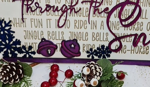 Layered Christmas Carol: Dashing Through the Snow Jingle Bells SVG File Laser Ready