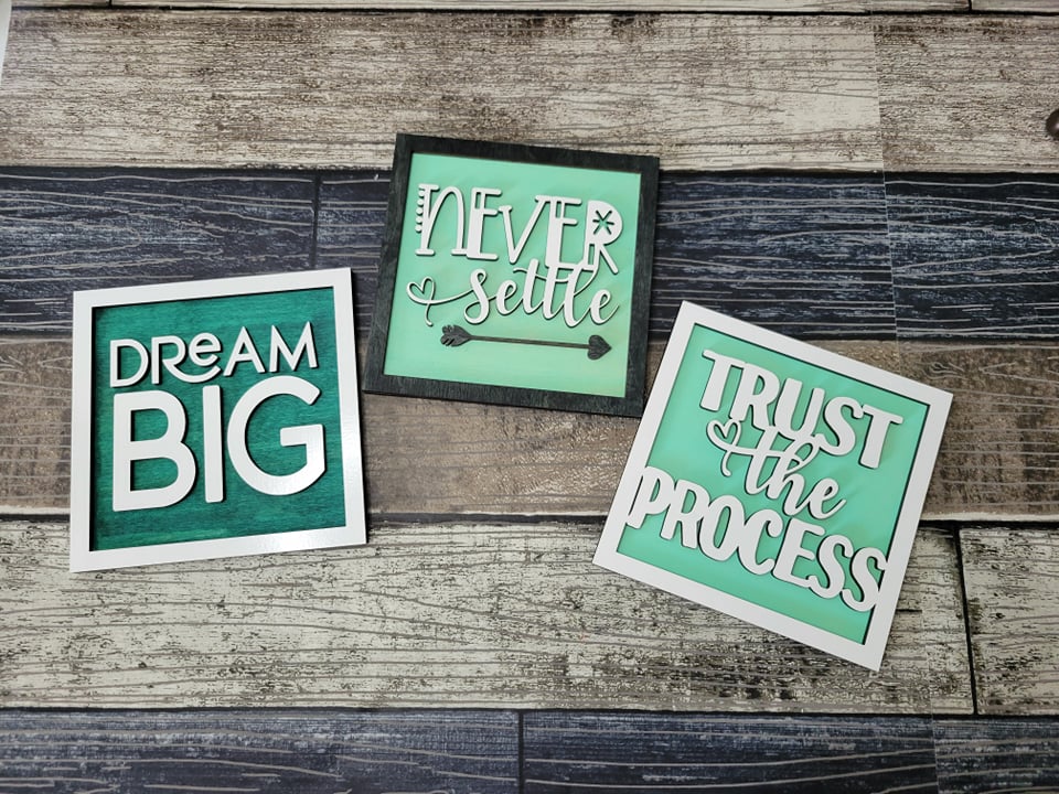 12 Days of Inspiration: Layered Mini Signs SVG Laser Ready