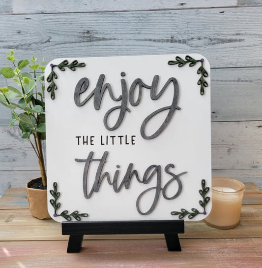 Enjoy the Little Things Laser Ready SVG File Glowforge