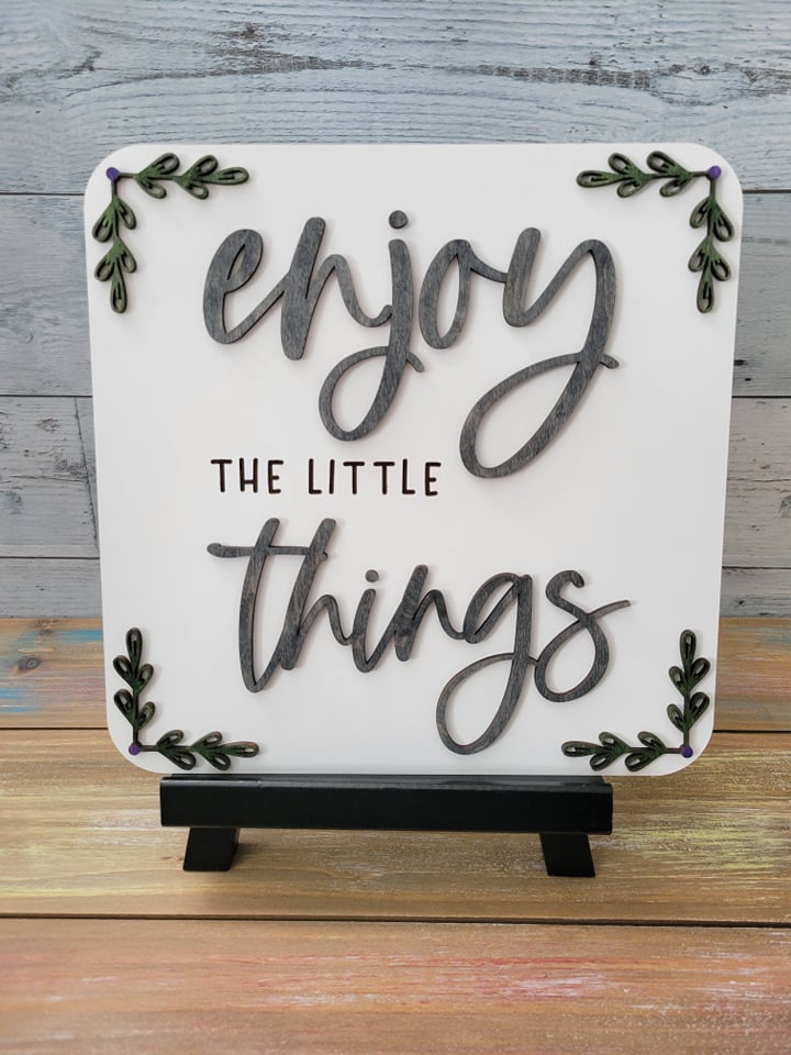 Enjoy the Little Things Laser Ready SVG File Glowforge