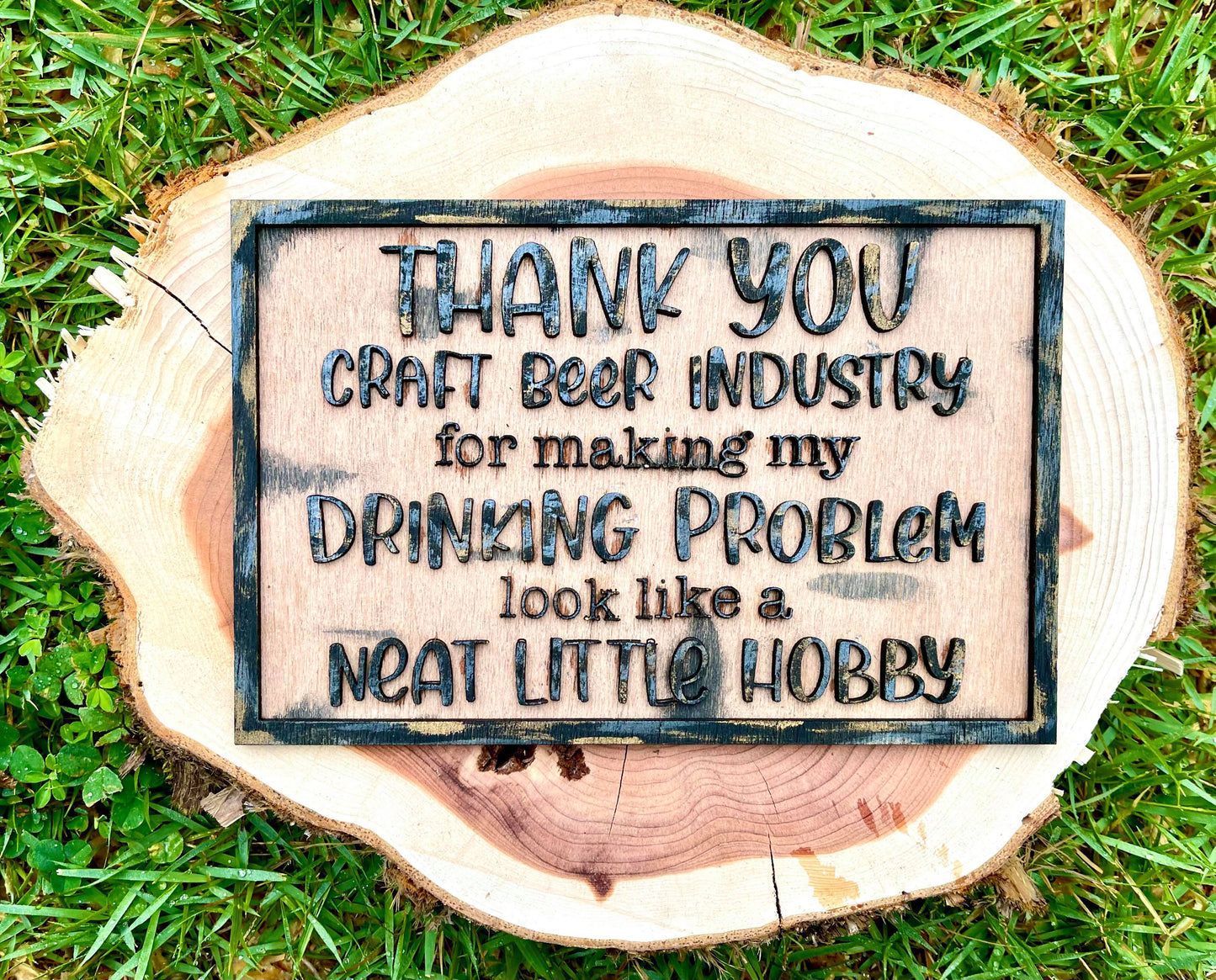 Layered Sign and Keychains: Craft Beer Hobby SVG File Laser Ready Glowforge