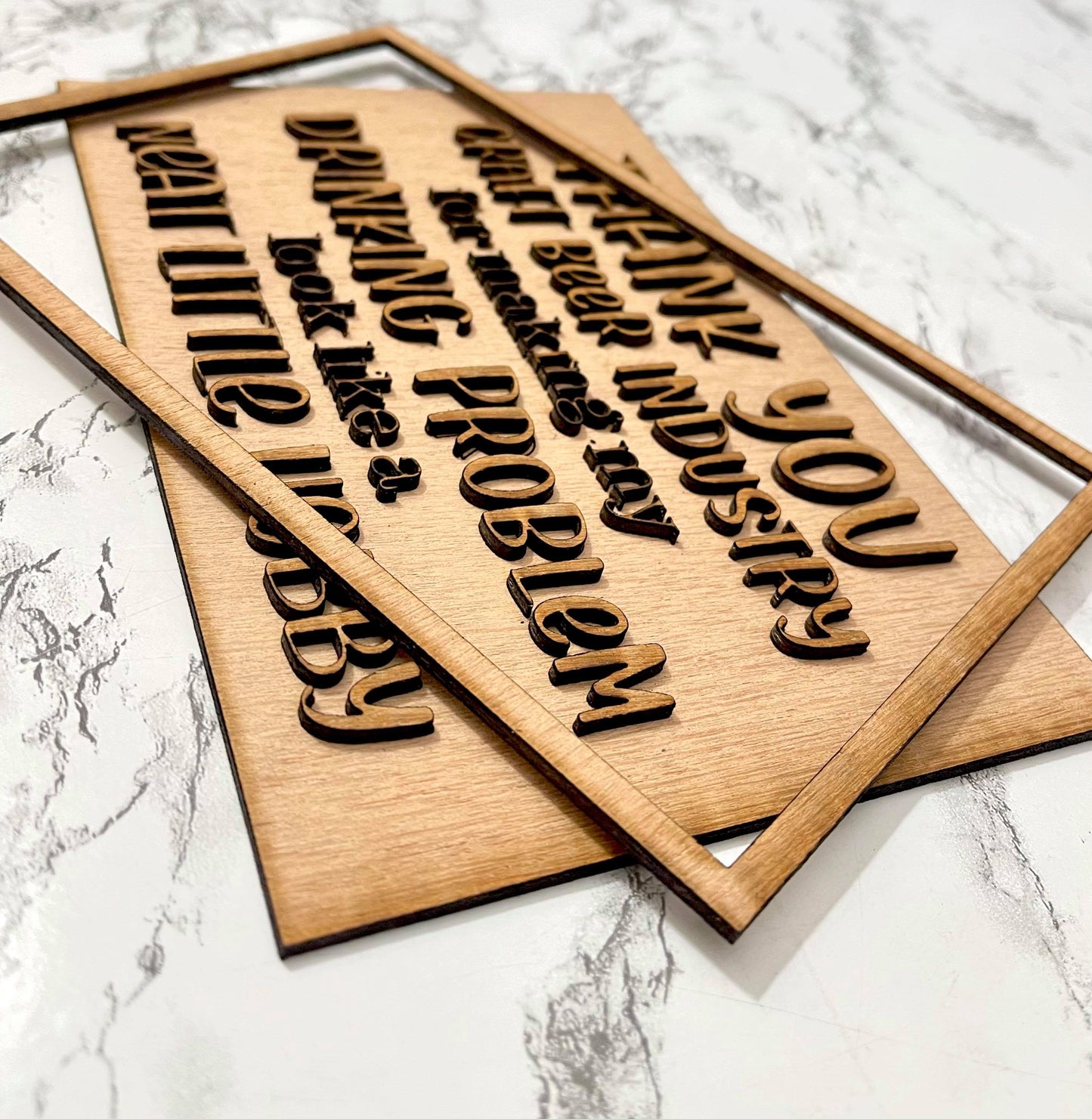 Layered Sign and Keychains: Craft Beer Hobby SVG File Laser Ready Glowforge