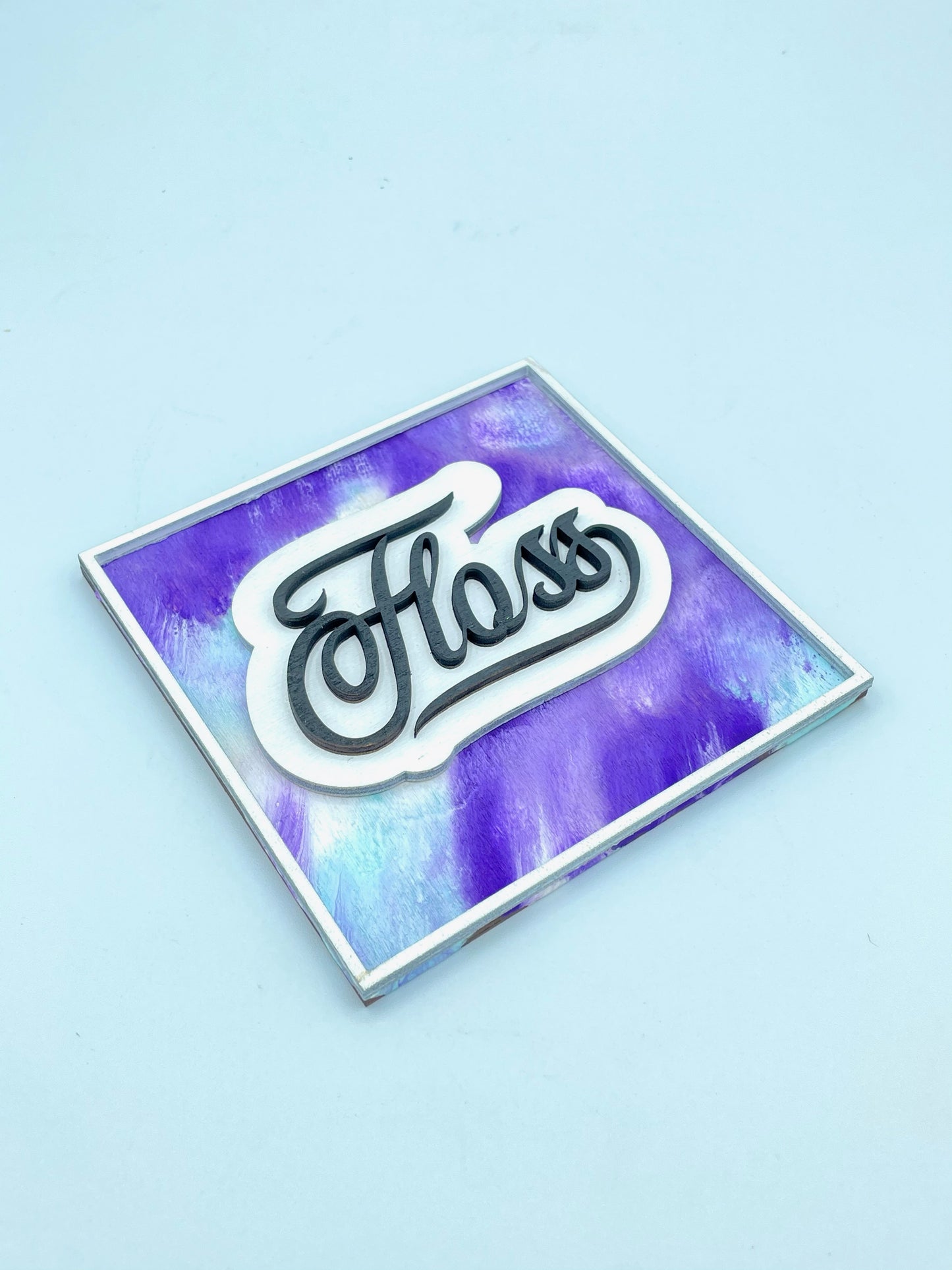 Set of 4 Square Layered Bathroom SIgns SVG Laser Ready File GLOWFORGE