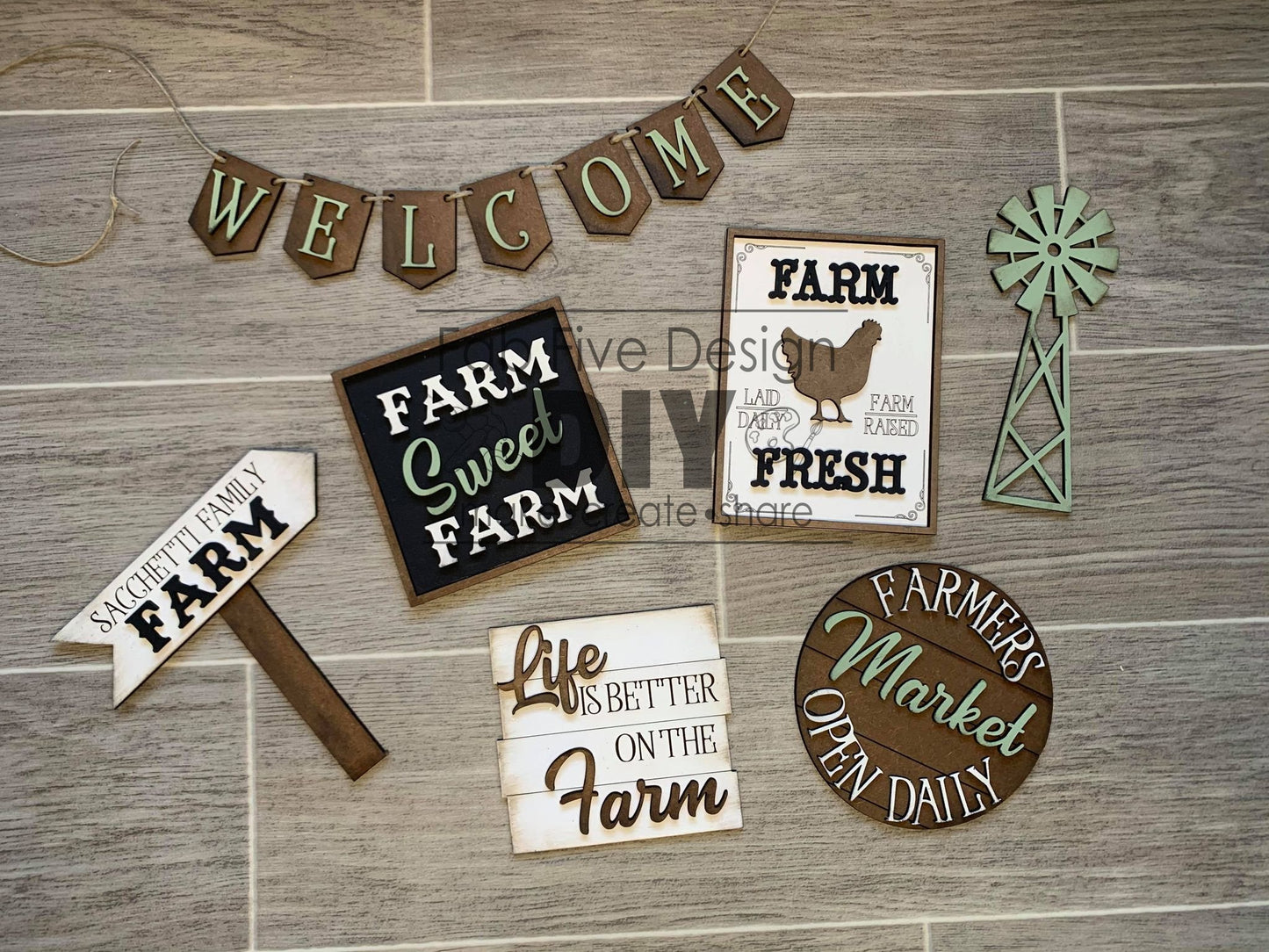 Farm Life Tiered Tray