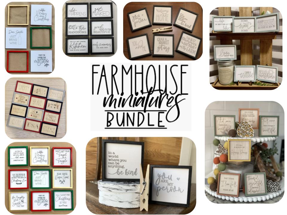 Farmhouse Minis BUNDLE 45 Designs SVG Laser Ready Files
