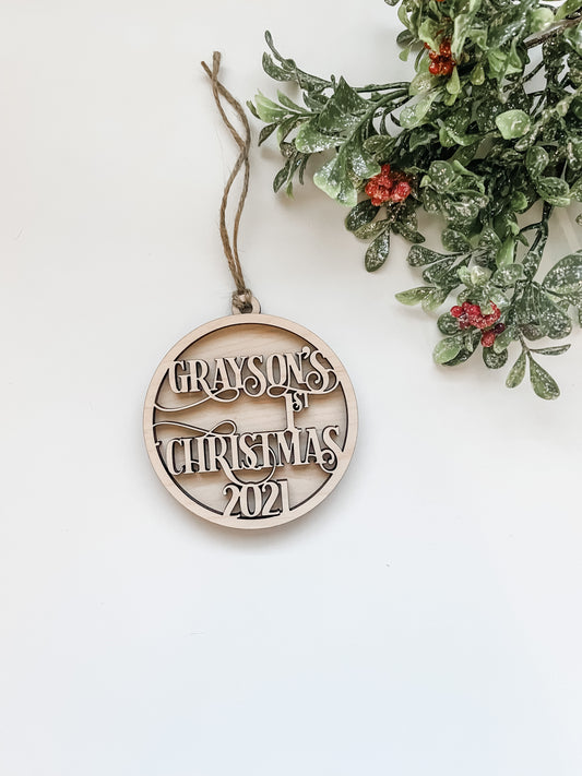 Custom Baby First Christmas Ornament