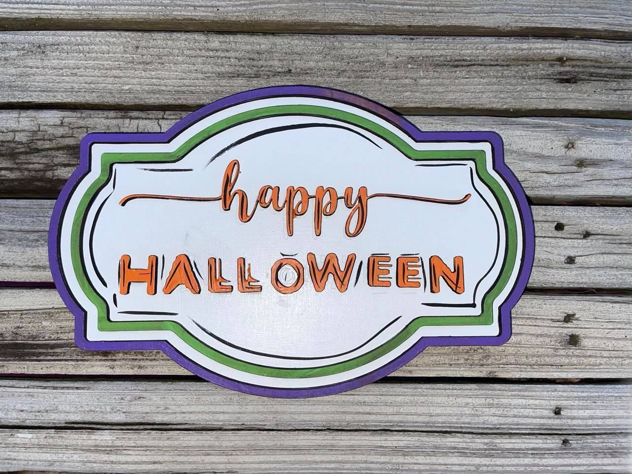 Halloween Duo Trick or Treat SVG File Laser Ready Double Framed Glowforge