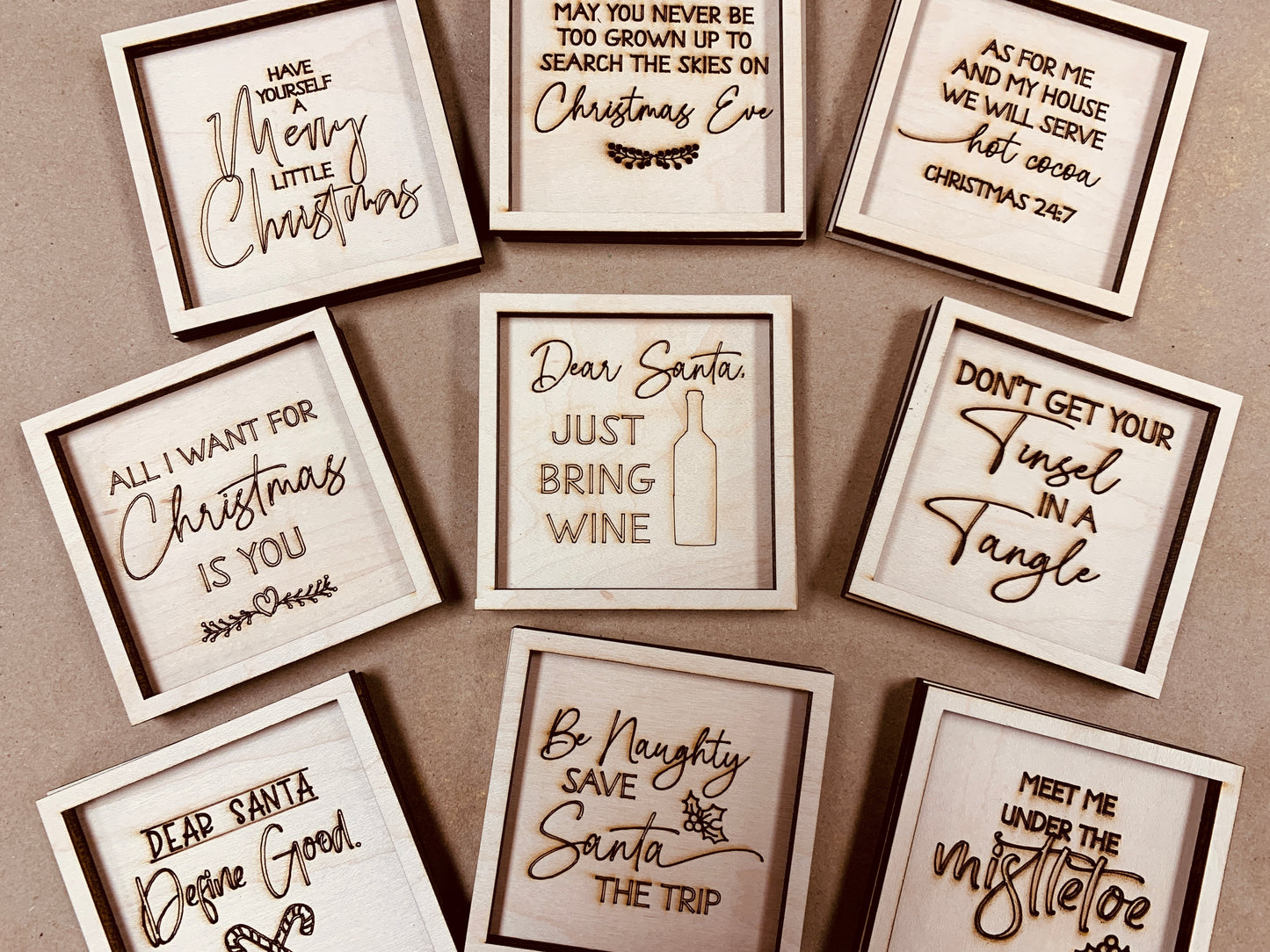 Holiday Farmhouse Miniature Christmas SVG Laser Ready File