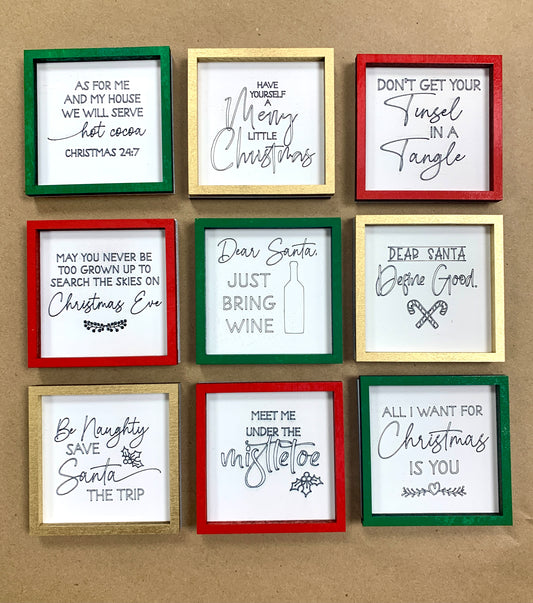 Holiday Farmhouse Miniature Christmas SVG Laser Ready File