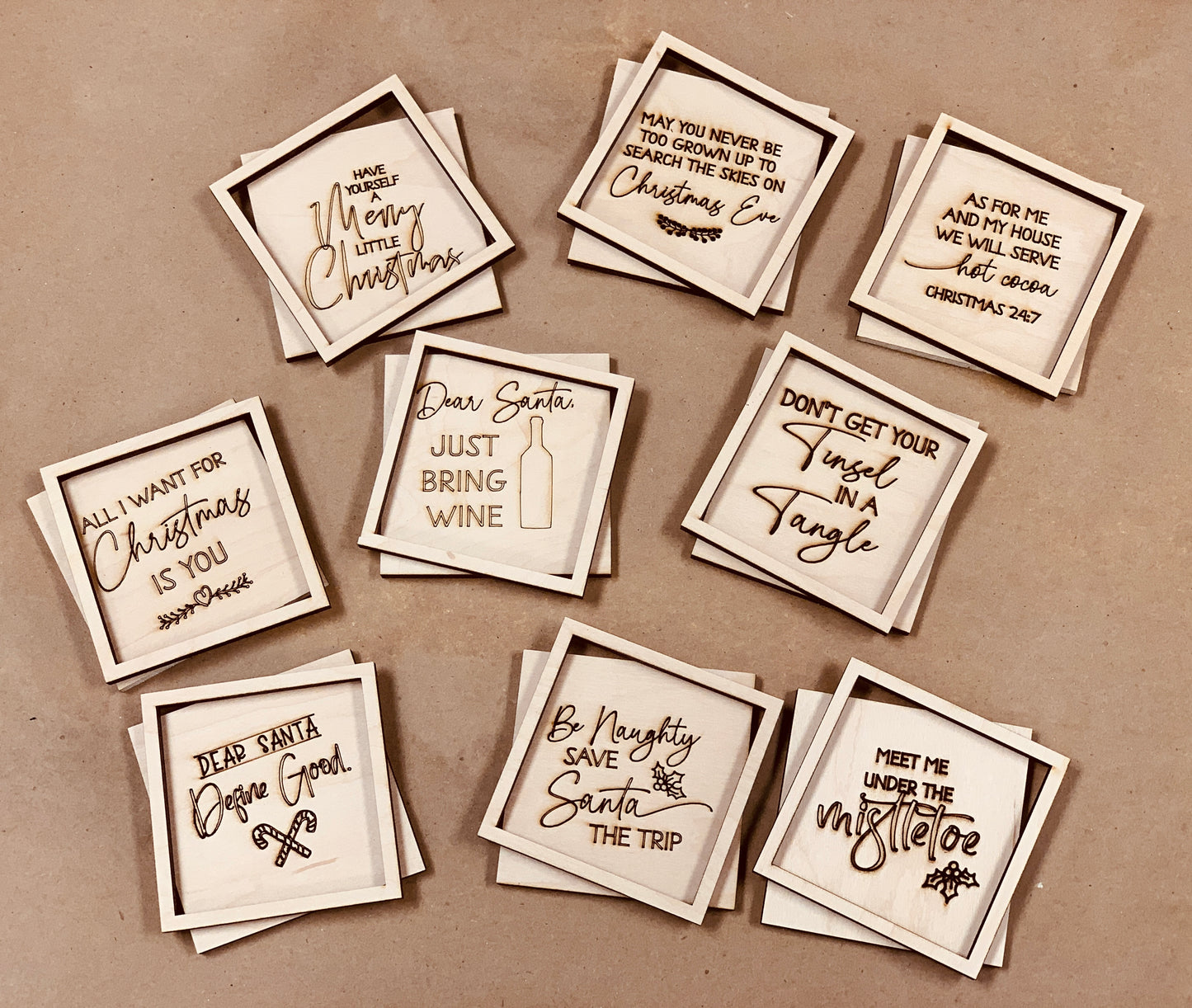 Holiday Farmhouse Miniature Christmas SVG Laser Ready File