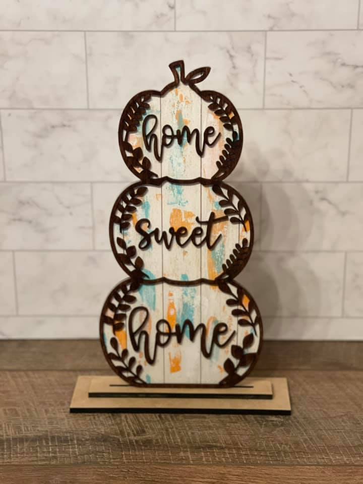 Standing Stacked Pumpkins, 48" XL