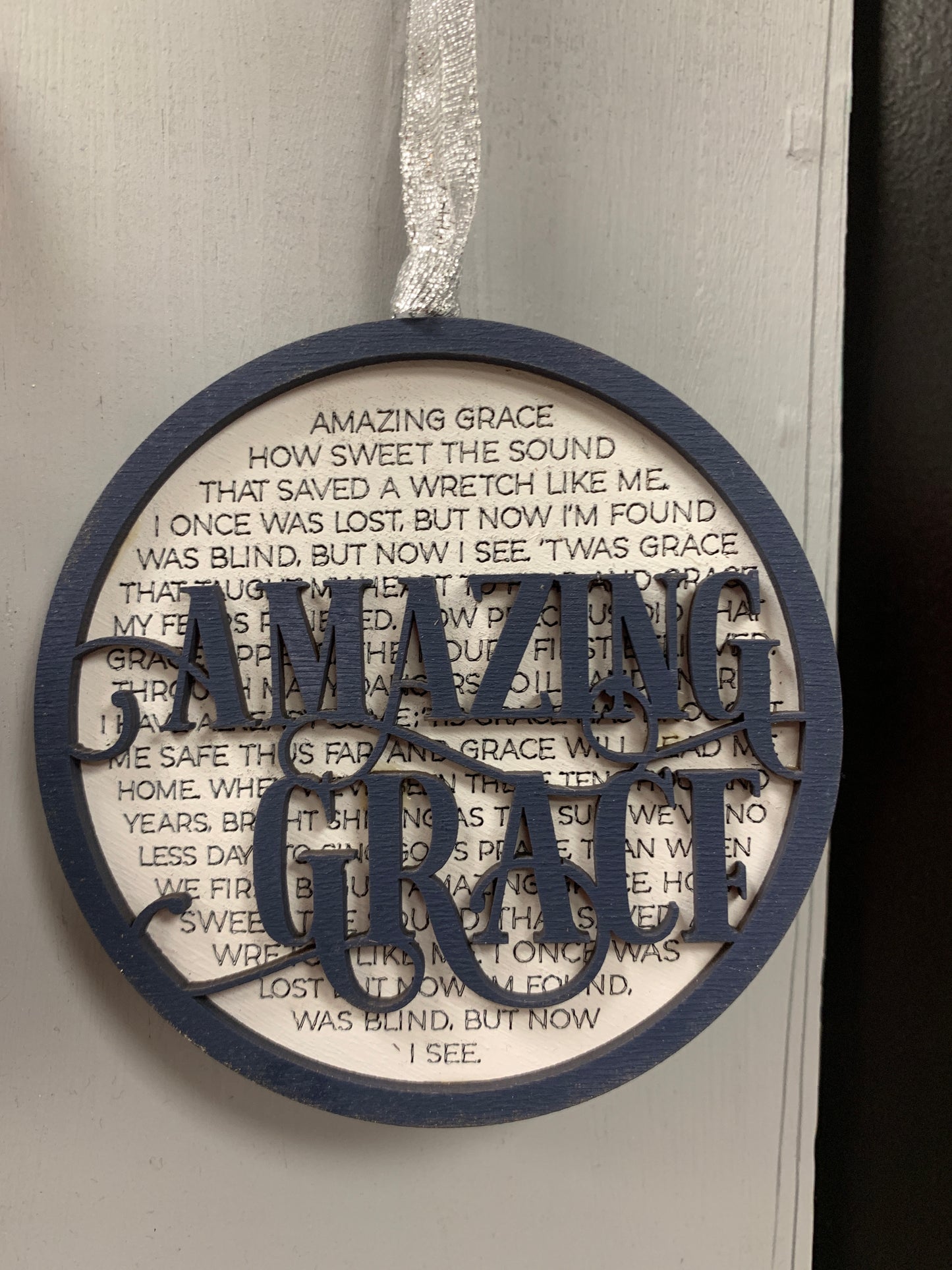 Christmas Ornament SVG File Glowforge Ready Laser: Amazing Grace