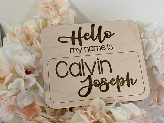 Newborn Baby Name Tag