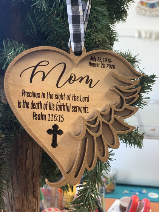 Memorial Ornament, custom