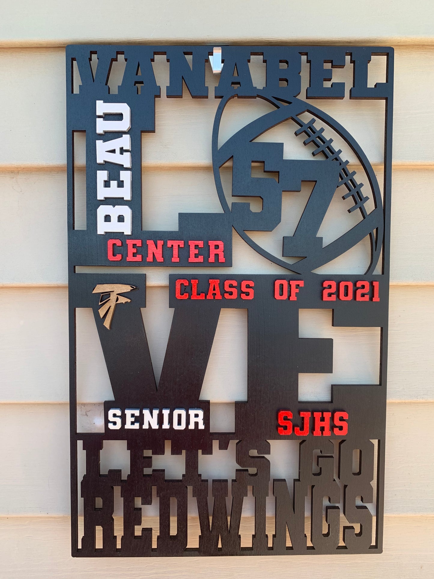 LOVE Football Custom Wood SIgn