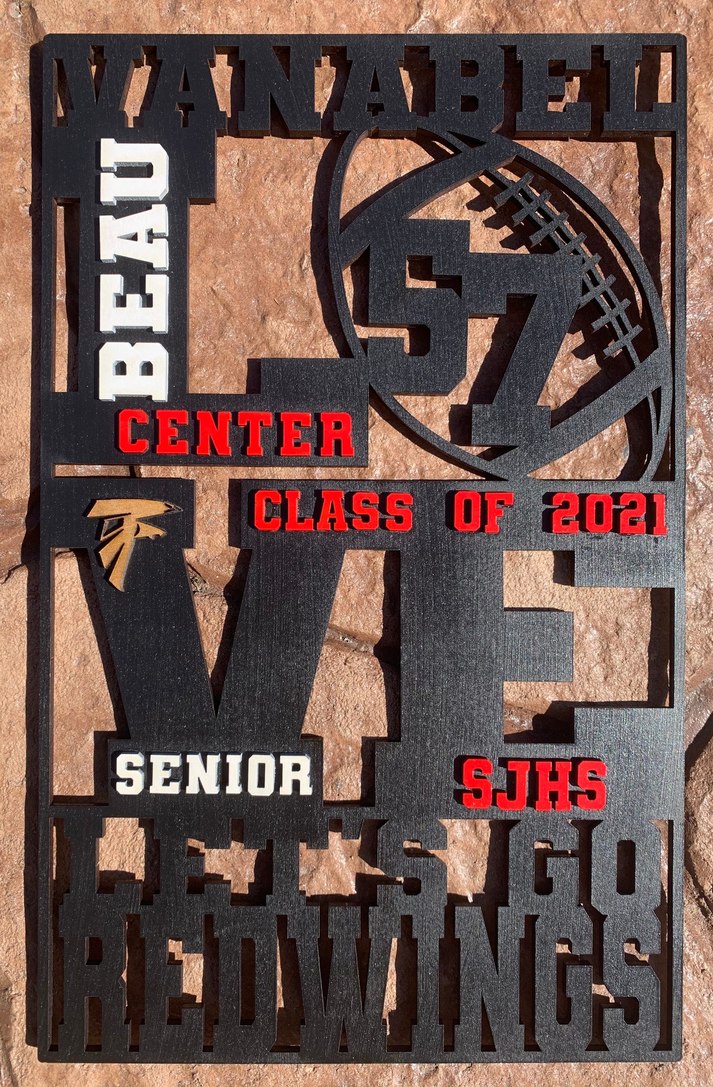 LOVE Football Custom Wood SIgn