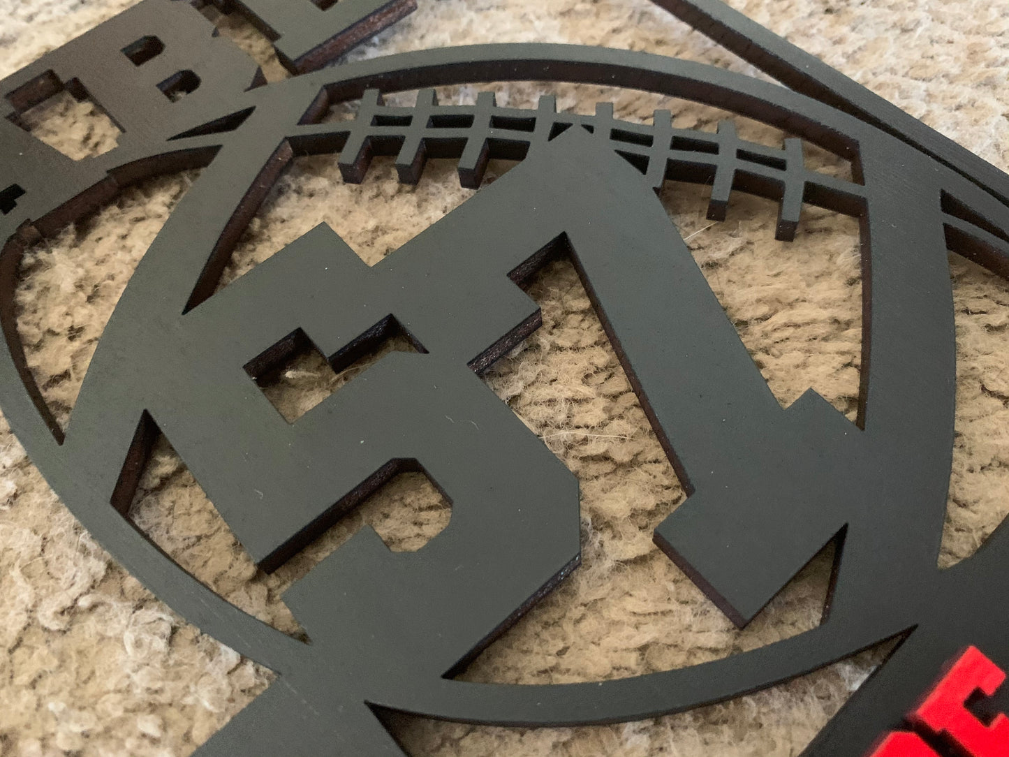 LOVE Football Custom Wood SIgn