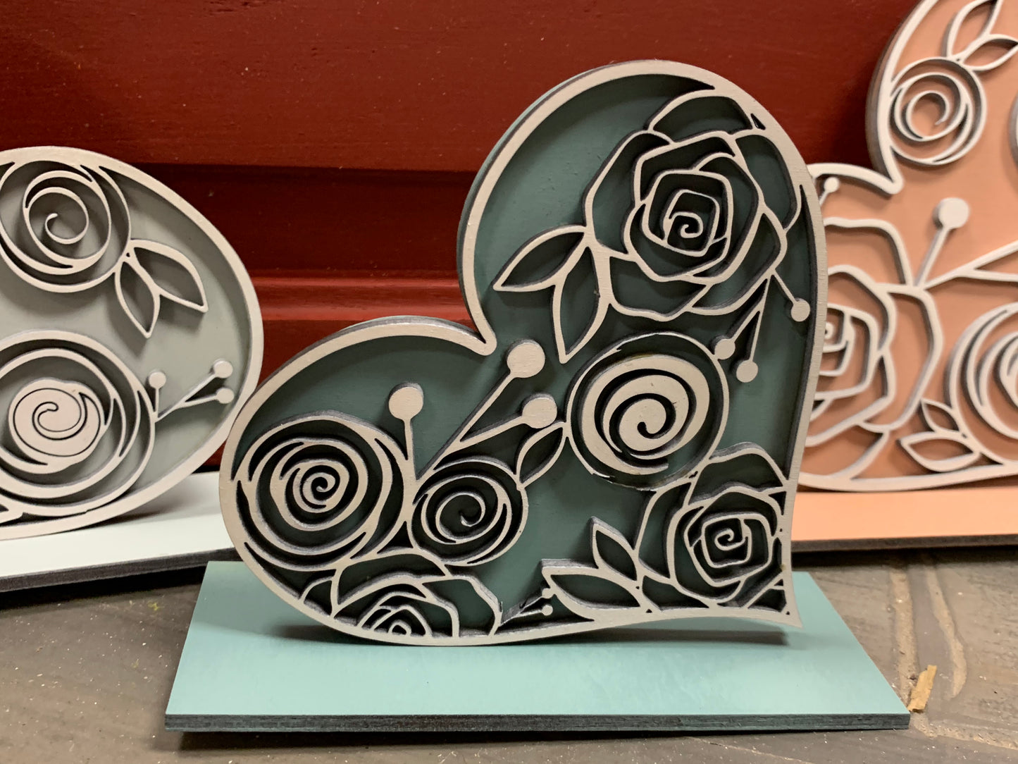 Set of 3 Stand Alone Hearts