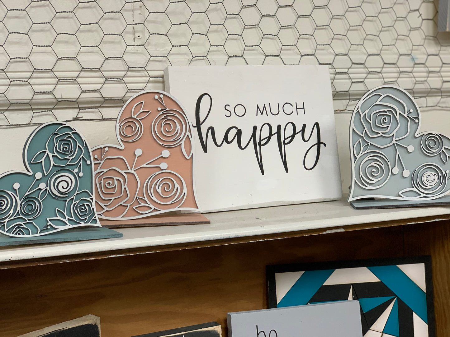 Set of 3 Stand Alone Hearts