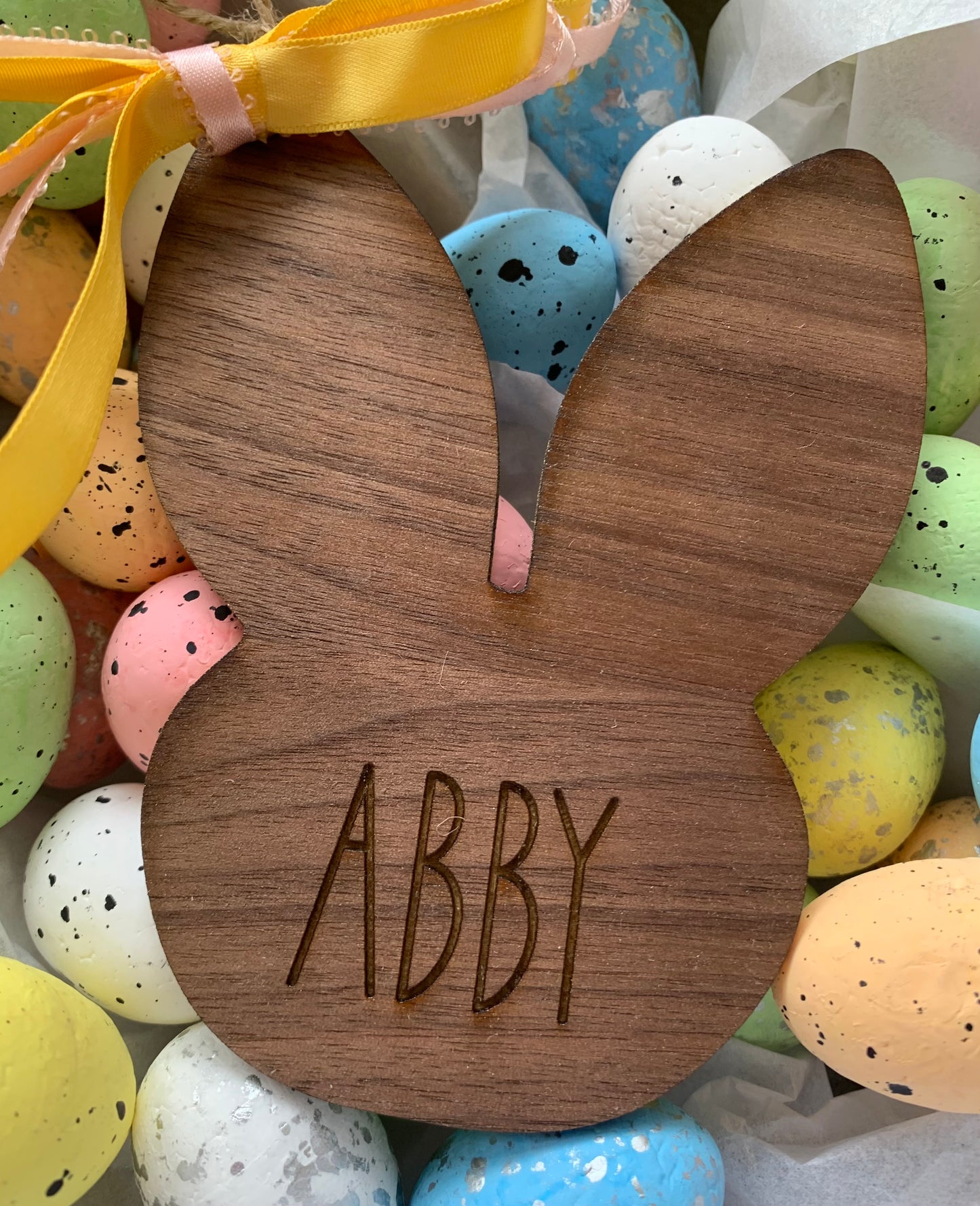 Easter Basket Tags: Bunny Head