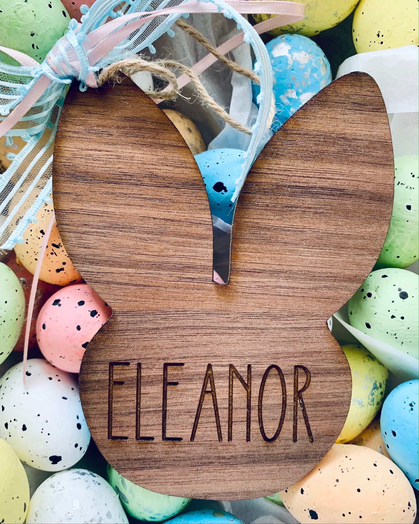 Easter Basket Tags: Bunny Head