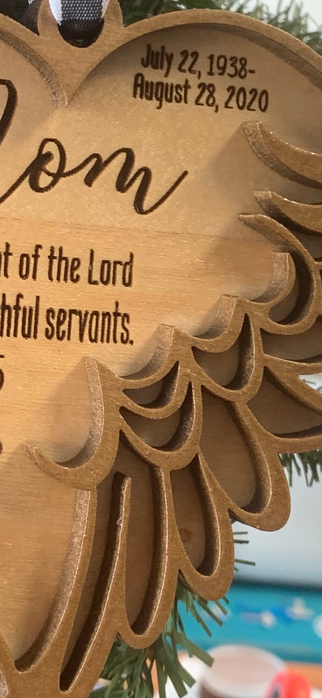 Memorial Ornament, custom