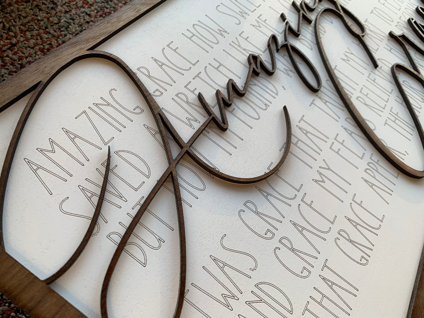 Amazing Grace: Laser Cut Wall Decor