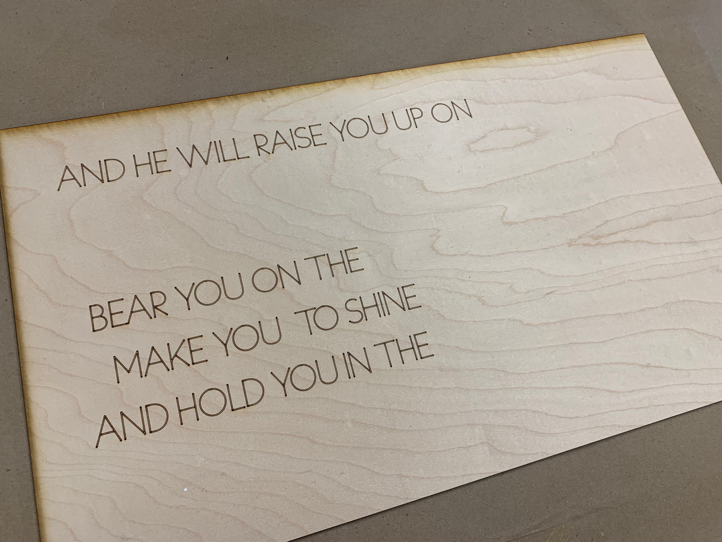 Layered Quote: Eagles' Wings SVG Laser File GLOWFORGE ready