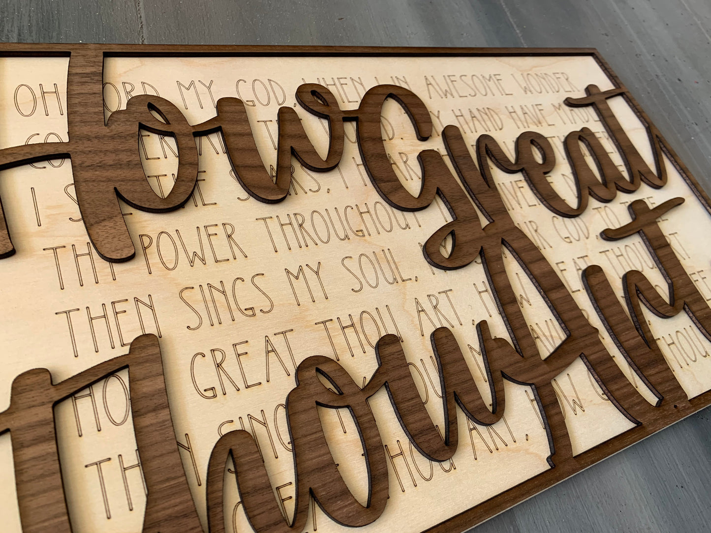 Layered Quotes: How Great Thou Art SVG File Glowforge Ready Laser