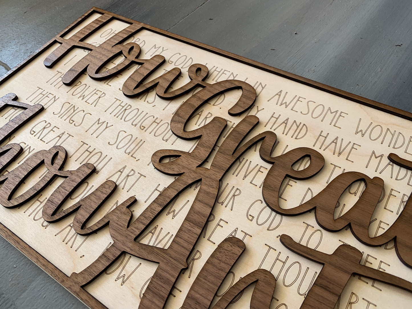 Layered Quotes: How Great Thou Art SVG File Glowforge Ready Laser