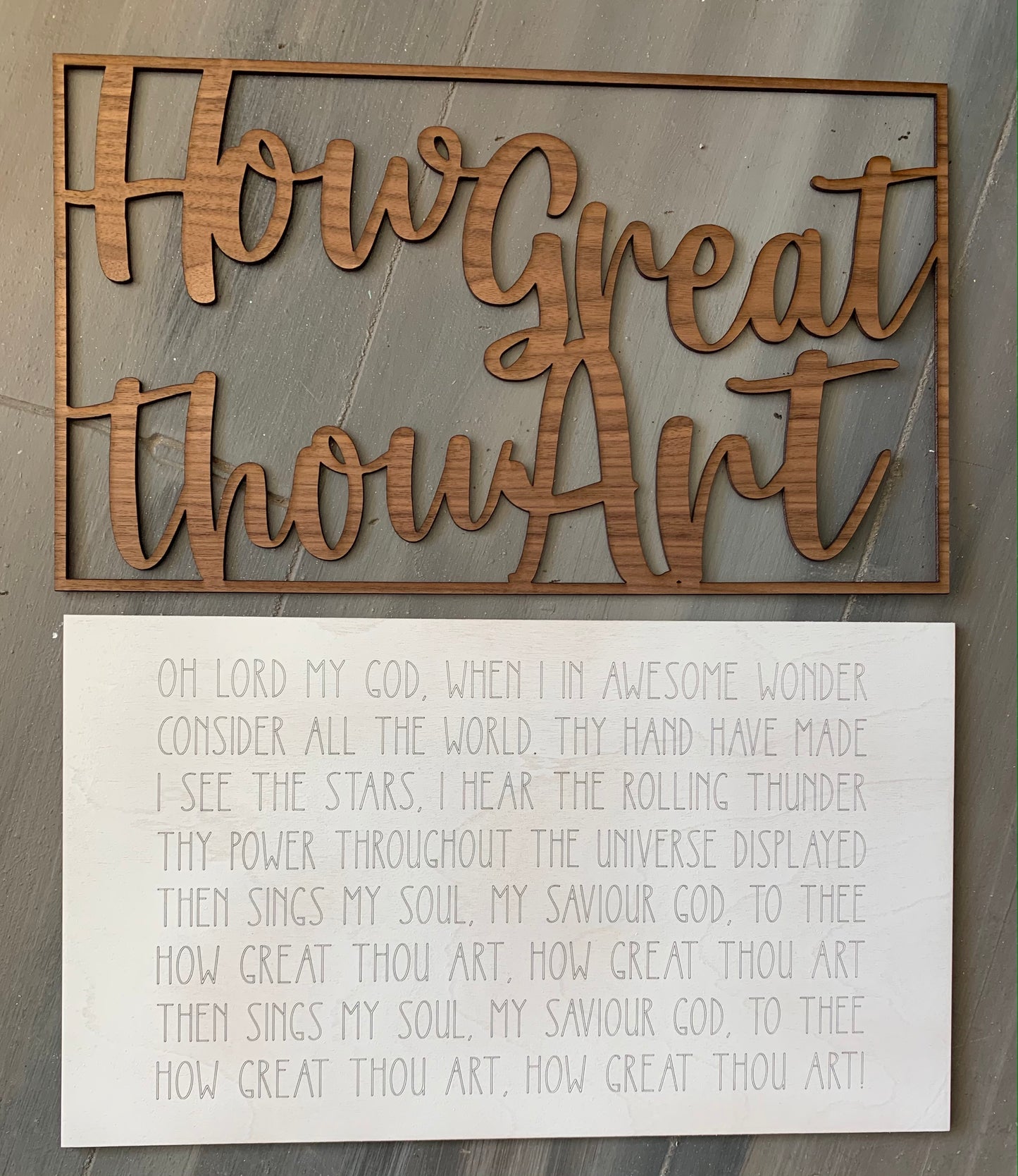 Layered Quotes: How Great Thou Art SVG File Glowforge Ready Laser