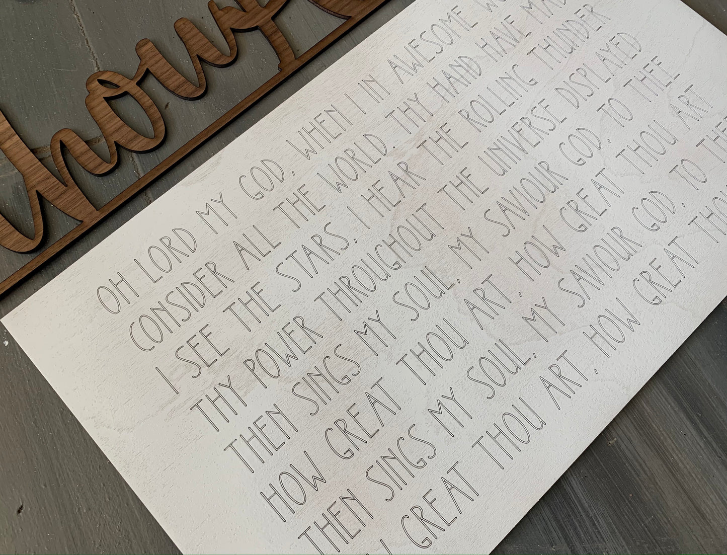 Layered Quotes: How Great Thou Art SVG File Glowforge Ready Laser