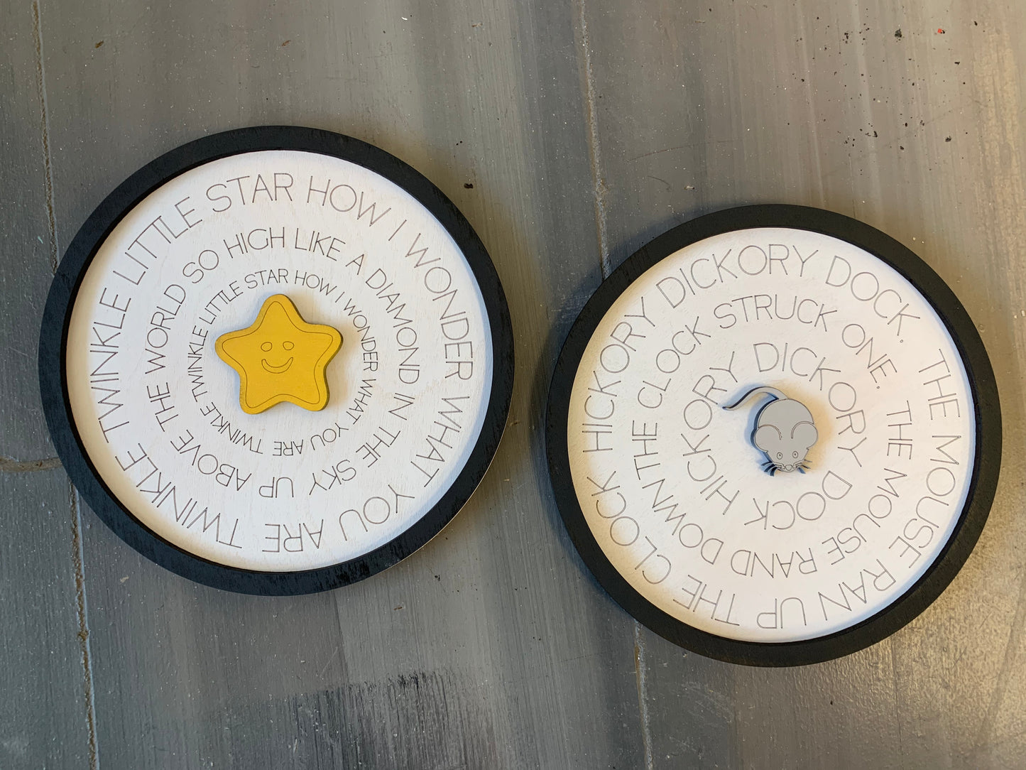 Layered Round Nursery Rhymes Laser Ready SVG File Glowforge