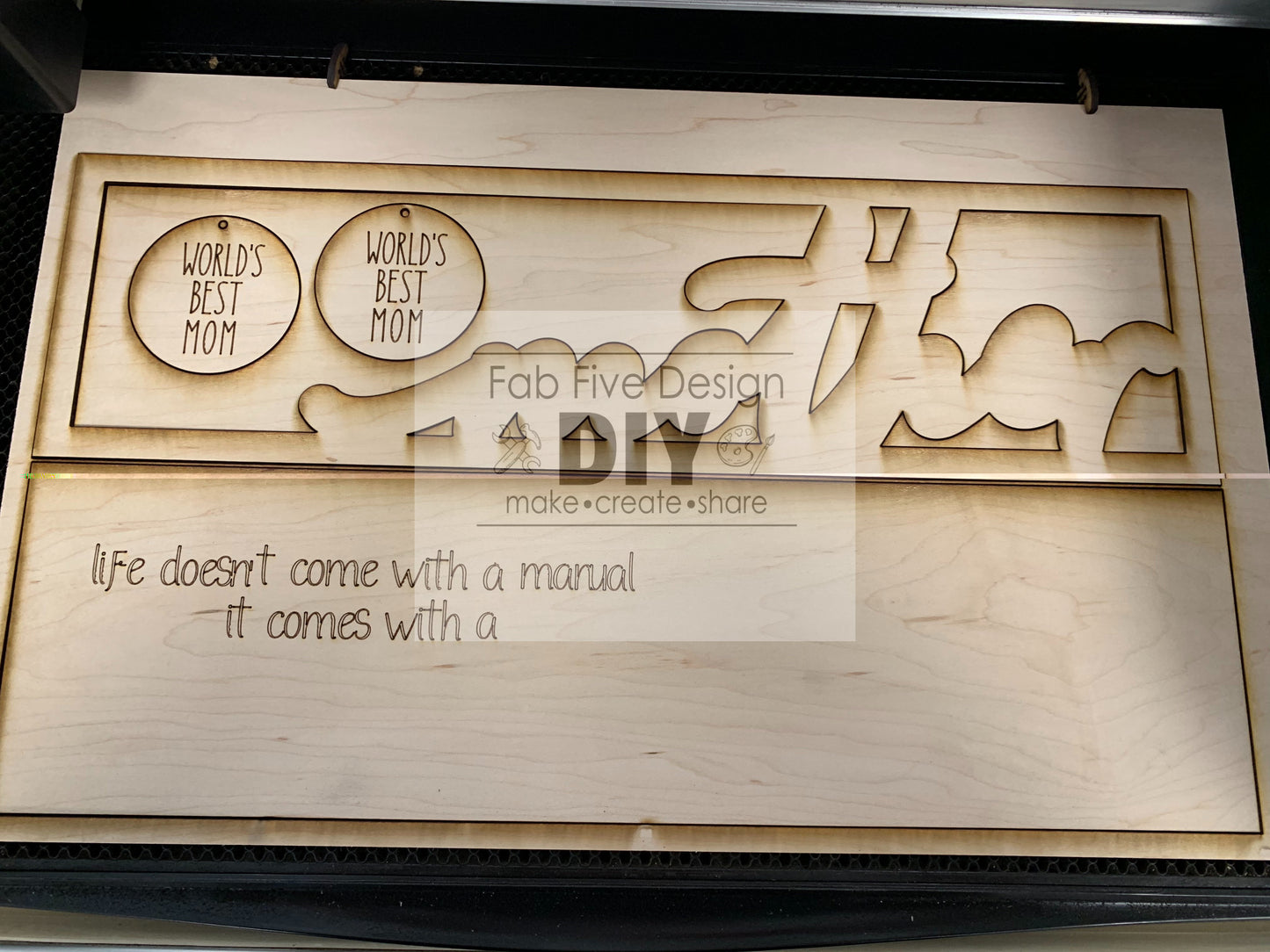 Women in Our Lives Layered Sign Bundle A: SVG Files Laser Cut Glowforge Ready