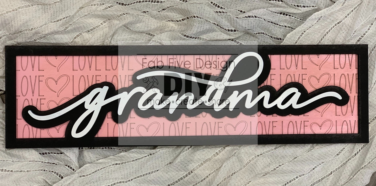 Women in Our Lives Layered Sign Bundle A: SVG Files Laser Cut Glowforge Ready