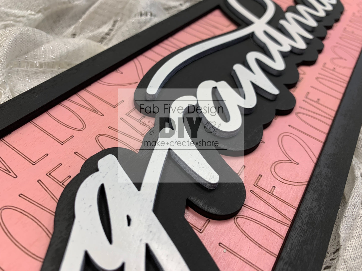 Women in Our Lives Layered Sign Bundle A: SVG Files Laser Cut Glowforge Ready