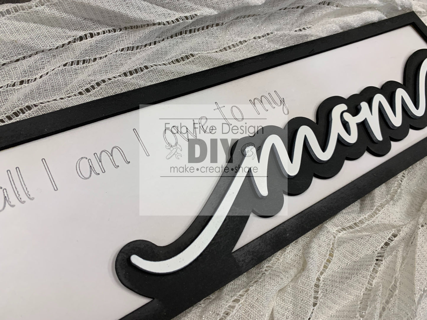 Women in Our Lives Layered Sign Bundle A: SVG Files Laser Cut Glowforge Ready