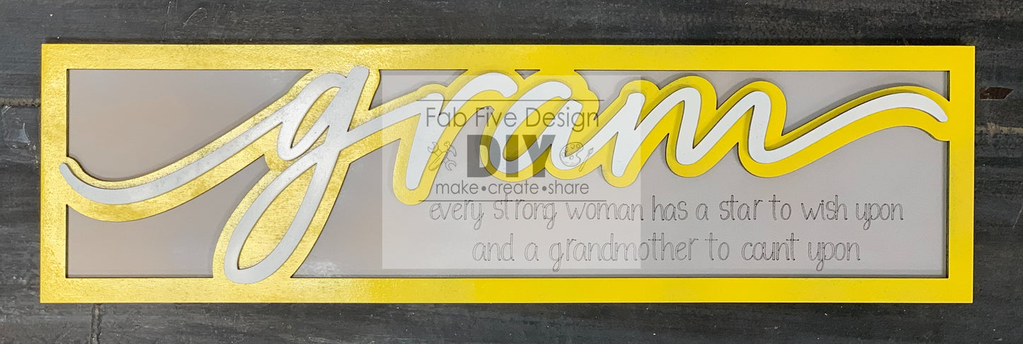 Women in Our Lives Layered Sign Bundle A: SVG Files Laser Cut Glowforge Ready