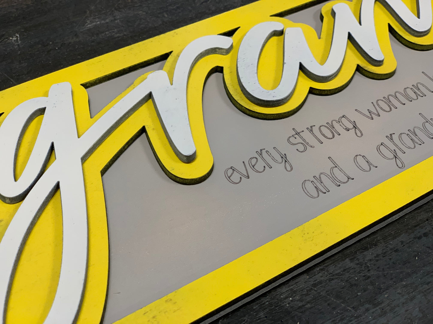 Layered Sign: Gram: Wish Upon Star SVG File Laser Glowforge