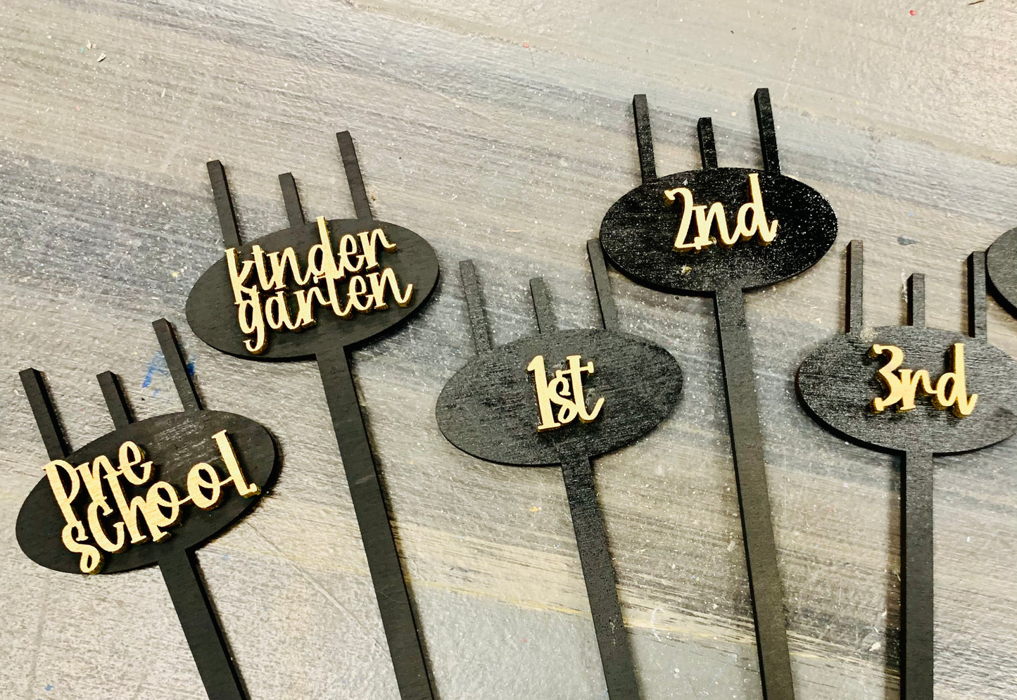 SET of Graduation SVG FILE Photo Holders on Sticks Laser Ready Glowforge Thunder