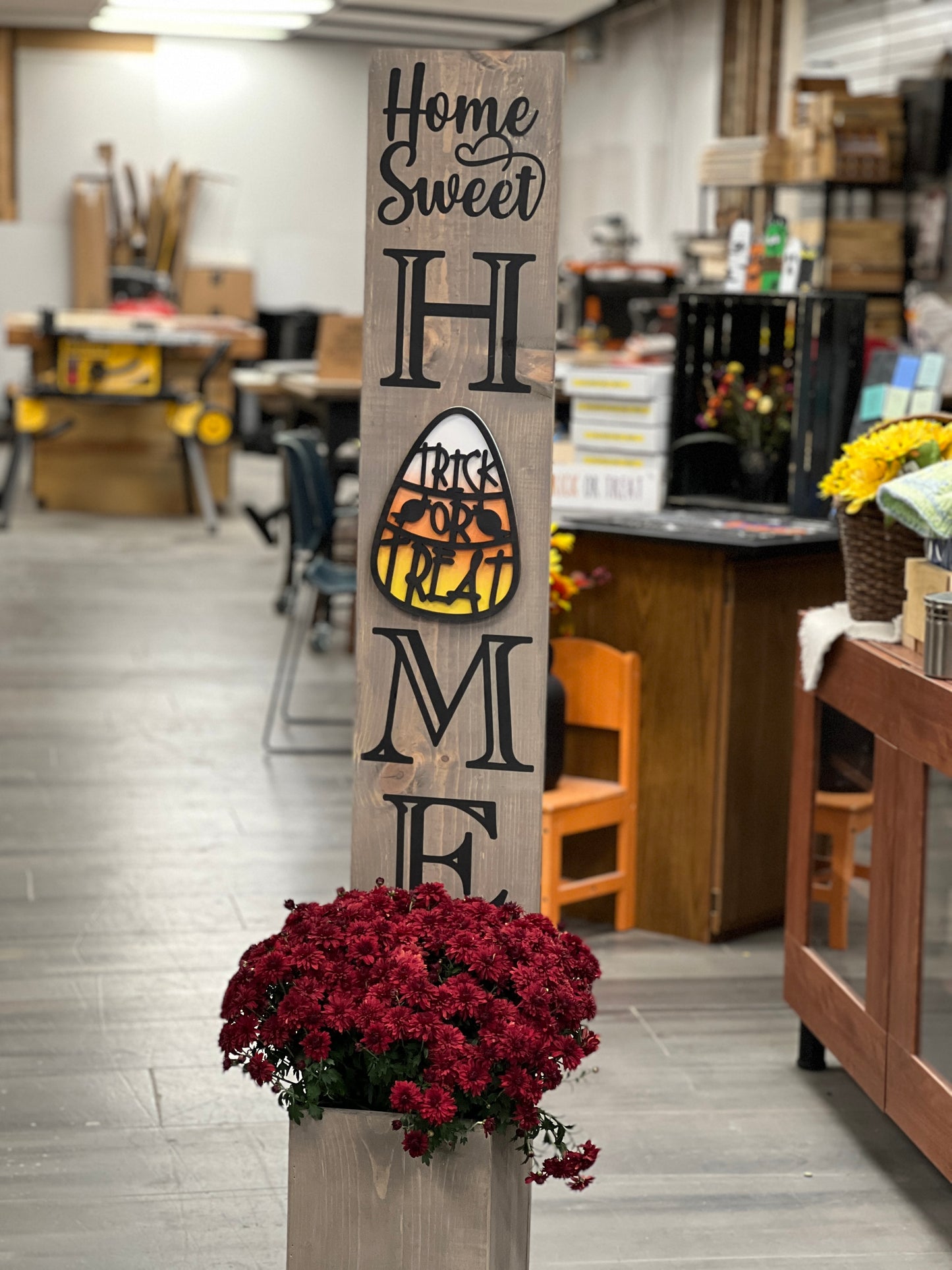 Porch Sign with Planter Box