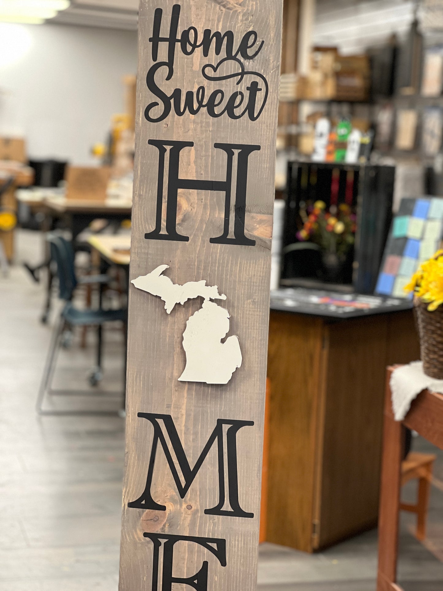 Porch Sign with Planter Box