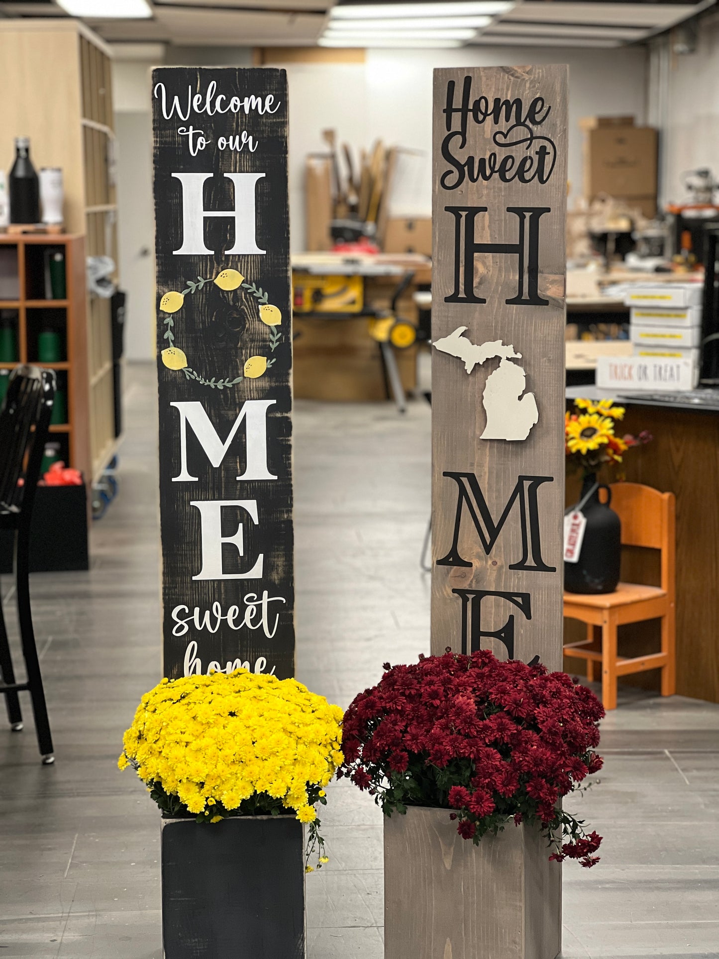 Porch Sign with Planter Box