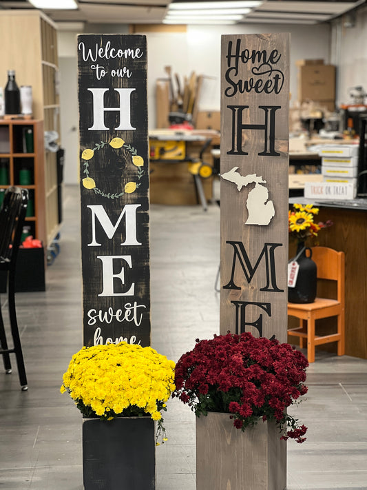 Porch Sign with Planter Box