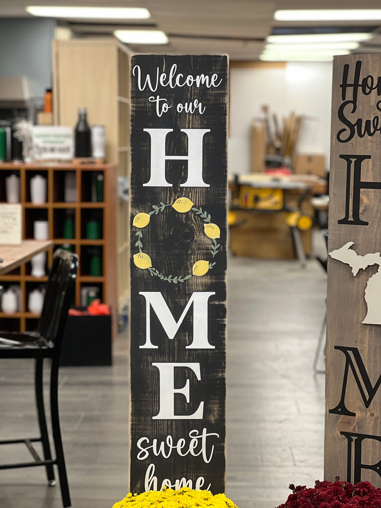 Porch Sign with Planter Box